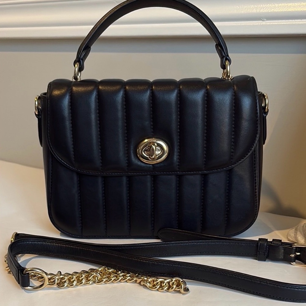 RARE Coach MARLIE Black Quilted Crossbody Bag